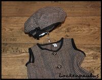 Taufanzug, Taufe, Taufbekleidung Jungs, Taufe Jungs, Baskenm&uuml;tze, Vorkriegsmode, Wollanzug , Retro, Vintage, Baby, Overall Wolle, kariert, Oldstyle, Lockenpaulus, Designer, Taufe Vintage,Vintagestil, 1930er